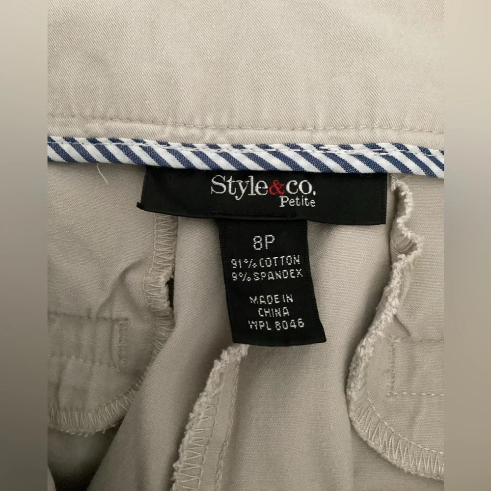 STYLE & Co. capris crop pants khaki 8P - Picture 7 of 7